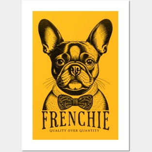 Frenchie Dog Vintage illustration Textured French Bulldog Retro Art Posters and Art